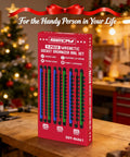 Socket Holder Organizer Set With Magnetic Trays For 1/4, 3/8, 1/2 Inch Sockets, 9-Piece Detachable Trays on display box in workshop.