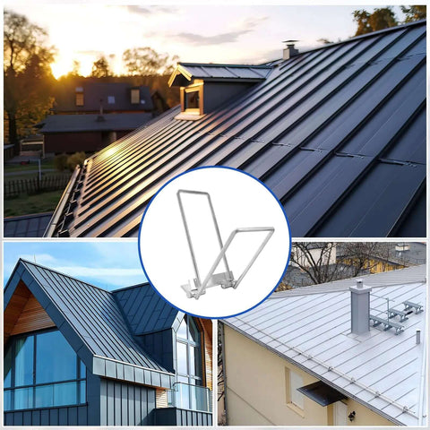 Standing Seam Lock Tool For Metal Roofing Eaves Seam Locker Drip Edge Hemming Bender portable compact silver tool.