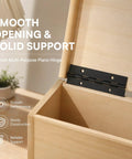 Heavy Duty No Nonsense 4 Inch Continuous Piano Hinges 8 Piece Set Black Steel For Cabinets Doors And Furniture Rust Resistant Finish Built Like A Tank For Zero Wobble Daily Operation, installed on wooden box.