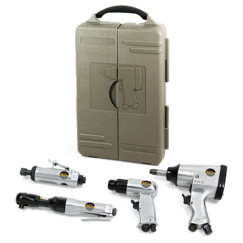 Beefed-Up 71-Piece Pneumatic Air Tool Kit with 1/2 Inch Impact Wrench, 3/8 Inch Ratchet, Air Hammer, Die Grinder, and Case