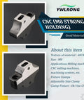 Heavy Duty M8 Side Clamp For Milling Machine CNC Workholding Fixture with 40CR material for strong side gripping.