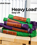 Endless Round Sling Lifting Strap 3 Feet Long Polyester Heavy Duty Rigging Sling For Hoisting Moving And Towing 2600 Lbs Vertical Capacity ASME B30 13 OSHA Compliant 1 Pack stacked on wood pallets