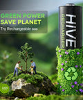 Heavy Hitter Rechargeable AA Batteries With Fast Charge Hub 2800mAh NiMh Cells for use in eco-friendly environments.