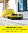 Exterior Painter's Tape 1.88 Inch By 45 Yard Weatherproof Masking Tape on outdoor surface