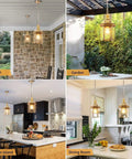 Outdoor Brass Hanging Light Fixtures Built to Last Weatherproof Pendant Lighting for Exterior Ceiling Porch Garden Entryway