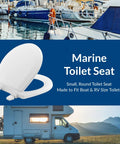 Marine Size Toilet Seat for Boats and RVs Small Compact Wood Toilet Seat in White Built To Last And Tough As Nails For Daily Use