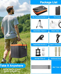 Person carrying Portable Misting System With Standing Frame 6000mAh Battery Powered Outdoor Mist Kit 20L Reservoir in field
