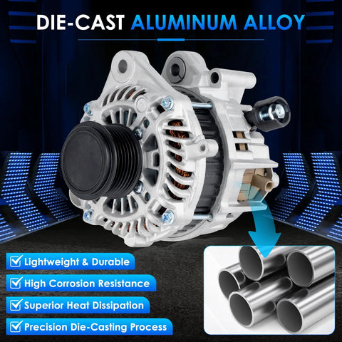 Premium Car Alternator Replacement For Honda Accord 2013 To 2017 2.4L L4 Engine With Automatic CVT Transmission shown