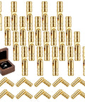 Hidden Brass Barrel Hinges Set 30 Pieces For DIY Crafts And Small Boxes Invisible Concealed Hinges For Wooden Jewelry Boxes Cabinets Wooden Cases Antique Boxes 135 Degree Folding Durable Smooth Operation