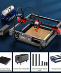 Image of Beast 5.5W Laser Engraver with 300x300mm work area, showing high precision cutter and accessories for DIY projects.