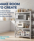 Rock Solid Stainless Steel Shelving Unit Heavy Duty Storage Rack Built Tough For Kitchen Restaurant Warehouse And Garage Support Up To 1320 Lbs with appliances and containers.