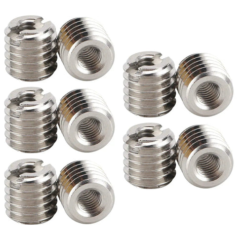 Top 10Pc Reducing Nut Thread Insert Kit Made From Durable 303 Stainless Steel Fix Stripped Holes Like A Pro In Cars And Machinery With Strong M4x0.7 Female By M8x1.25 Male Fit For Any Heavy Duty Repair Job Right Now. 10pc 303 stainless steel M4x0.7 female to M8x1.25 male thread inserts