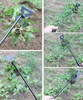 Portable Garden Weeder Tool With Hollow Hoe Design for Easy Weed Removal in vegetable gardens and backyards