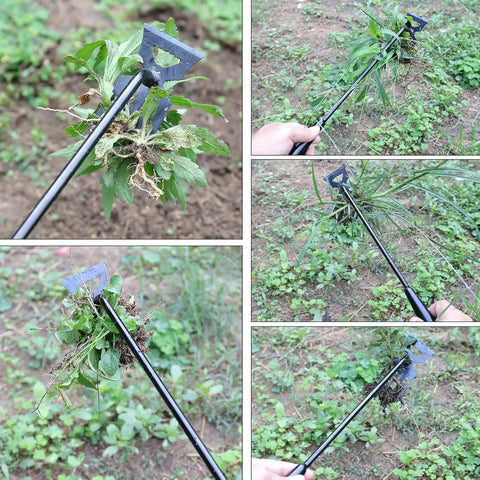 Portable Garden Weeder Tool With Hollow Hoe Design for Easy Weed Removal in vegetable gardens and backyards