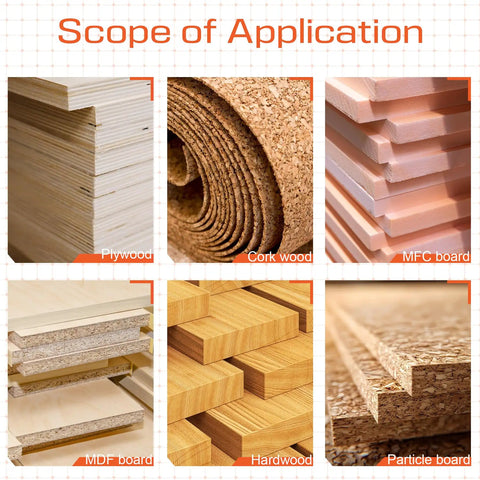 Scope of application for Rock Solid 11mm Square Carbide Roughing Inserts: Plywood, Cork wood, MFC board, MDF board, Hardwood, Particle board.