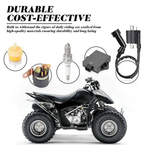 Ignition CDI Box Kit With Spark Plug Starter Solenoid Relay Plug And Play For Arctic Cat Quad 300 2X4 4X4 1998 To 2005
