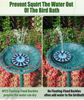 Solar Powered Water Fountain For Bird Bath Garden Pond Pool And Patio With 8 Nozzles And 4 Fixers Upgraded 100 Percent Glass Panel