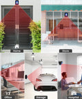 Motion Sensor LED Light With Wireless Alarm Chimes And 500 Ft Range in various settings: home, store, office, garage, hospital.