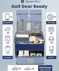 Ultimate Golf Trunk Organizer For Gear, Shoes And Accessories For Men And Golfers, Large Storage Bag with compartments and golf items
