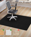 Office Chair Mat For Hardwood Floor No Slip Protection For Rolling And Gaming Chairs 36x48 Inches Heavy Duty Floor Protector Easy To Clean Odor Free Pet Friendly Black in office setup