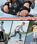 Impact Resistant Wrist Guard For Skating Skateboarding Snowboarding Skiing And Motocross With ABS Bone Shell shown in action