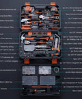 330 Piece Home Repair Tool Kit With Pull Out Drawer For Easy Access Carbon And Cr V Steel Tools Fully Organized Black Yellow