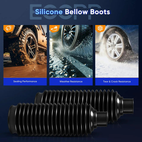 Two Pack Tie Rod Boot Kit For Toyota 4Runner 1996 2002 And Tacoma 1995 2004 Anti Dust Dirt Shield Keeps Steering Rack Clean