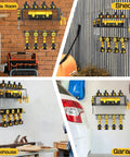 Heavy Duty Wall Mounted Power Tool Organizer 3 Tier Storage Rack For Cordless Drill Tools Strong Wire Mesh Top And Iron Support Space Saving Vertical Organizer Perfect Gift For Dad 2 Pack in four settings: tools room, sheds, warehouse, garage.