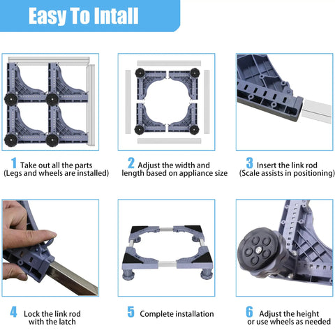Step-by-step installation guide for Heavy Duty Mini Fridge Stand With Mobile Rollers Supports Up To Six Hundred Lbs.