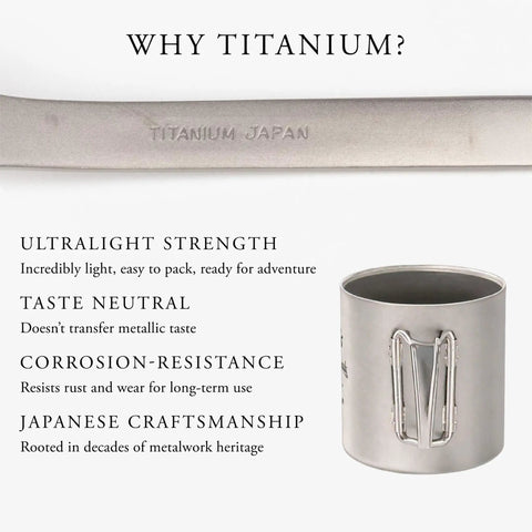 Ultralight Titanium Double Wall Insulated Camping Mug 450ml Keeps Beverages Hot Or Cold, Built To Last For Backpacking