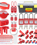 All In One Lockout Tagout Kit With 70 Plus Pieces For Safety Padlocks Hasp Ball And Gate Valve Lockouts Circuit Breaker Locks