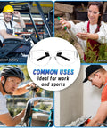 150 Piece Clear Safety Glasses Bulk ANSI Z87 1 Certified Eye Protection Built Tough For Men And Women in use for landscaping, cycling, and construction.