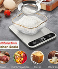 Digital Kitchen Scale With 22 Pound Capacity, 1 Gram Precision, Six Unit Conversions In Grams Kilograms Pounds Ounces Milliliters