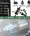 Top Tier Electric Inner Swelling Pipe Beveling Machine With 1200W Motor showcasing pure copper core motor and model details.