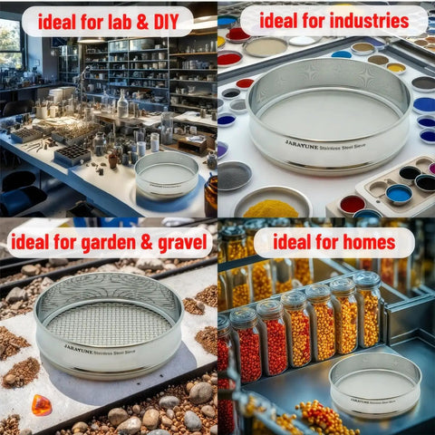 140 Mesh Stainless Steel Lab Sieve 8 Inch Sifter For Powder Pellet Flour Liquid Filtration in lab, industry, and home use