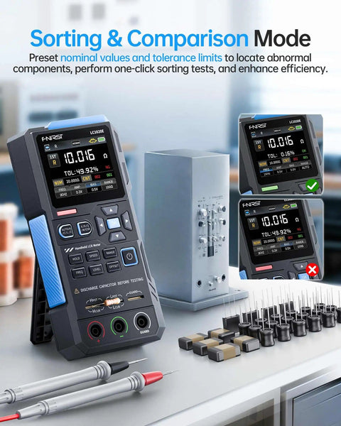 Pro Grade LCR Meter 100kHz With 19999 Counts Auto Component Detect Capacitance Resistance Inductance Testing ESR Q D Theta X Readouts