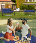 Three Seater Swing Cushions Replacement For Outdoor Porch Swing With Backrest Navy Blue 60x40x5 Inch shown with fold options
