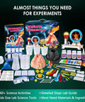 260 Plus Kid-Friendly STEM Science Kit With Hands-On Chemistry Experiments, Volcano Eruptions, Gemstones, Educational Set