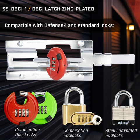 Heavy Duty Overhead Roll Up Door Latch Zinc Plated For All Weather Use Seven And A Half Inch By Three And A Half Inch
