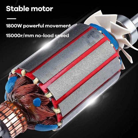 Compact Portable Benchtop Table Saw Packing An Amped Up 1800 Watt Motor And Slick 0 To 90 Degree Adjustments For Knocking Out Wood Steel Glass Tile Projects Like A Boss On The Workbench Daily motor close-up detailing components and windings.