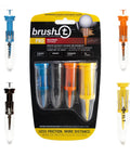 Unbreakable Premium Plastic Golf Tees That Help You Drive Farther and Straighter, 4 Pack with Brush-T Design