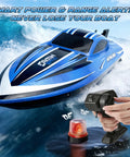 Beast Speed 35KMH RC Boat With LED Lights, 2.4GHz Remote, Self Righting Hull, 30+ Minutes Run Time, Blue 16 Inch Watercraft