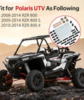 Heavy Duty Front And Rear A Arm Bushing Kit For Polaris RZR 800 Series UTVs 2008 Through 2014 Includes 800 S And 800 4 Seat Models Replace OEM 5137104 5436973 5137594 5136100 With Premium Wear Resistant Construction with UTV