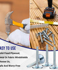 25-piece elevator bolt set, galvanized steel, 1/4-20 x 2 in, with nuts and flat washers