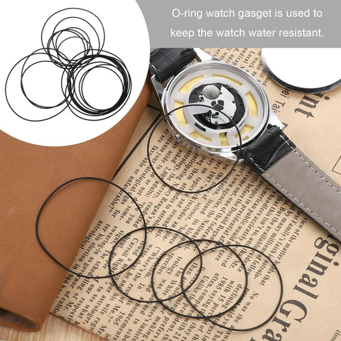 O Ring Watch Gasket Kit For Easy Fix, 28 Pcs 0.6mm Waterproof Rubber Seals For Watches Back Cover, Replacement Ring Washers