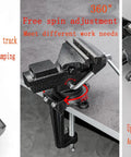 Do It All Clamp On Vise For Bench Or Table Use With Quick Adjustment And 360 Degree Rotation 3.3 Inch Jaw Black Heavy Duty Multi