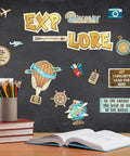 Travel The Map Bulletin Board Set For Classrooms 27 Piece Travel Cutouts With Maps Globes Suitcases Balloons Arrows And Motivational Sayings