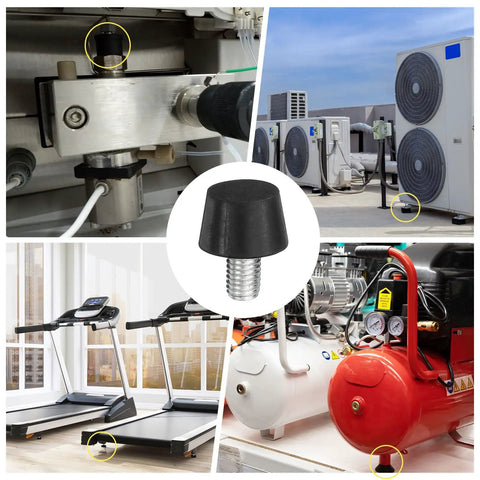 4 Pack Threaded Adjustable Leveling Feet Rubber Furniture Feet With M10 By 14mm Studs used on machinery and equipment