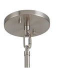 Stardust Crystal Mini Pendant Light With 18.25 Inch Diameter And Trapezoidal Crystals On Stems suspension mount detail.