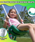 Child on Northridge Metal Swing Set With Five Seat Swing 500 Lb Capacity 32 Inch Saucer Swing Two Blow Molded Swings And Five Foot Slide